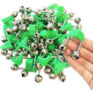 50PCS Fishing Bells, Dual Alert Fishing Bells  Rods, Clip on Fishing Rod Fishing Bells  Night Fishing, Ice Fishing