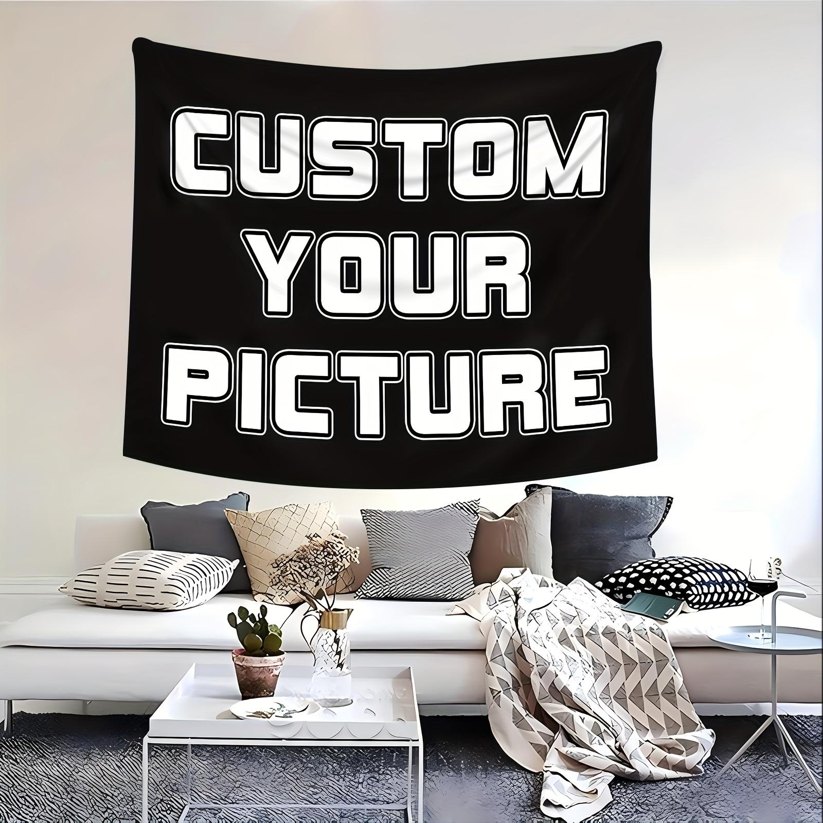 1pc Custom Tapestry Upload Images Personalized Backdrop - Large 23.6x35.4 Inch Wall Hanging for Bedroom, Living Room, Dorm Decor - Multiple Sizes, Durable Fabric, No Electricity Needed, Perfect Gift, Dorm Room Accessory |   Modern Tapestry |   Indoor Text