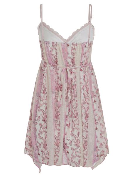 Women's Y2K Style Summer Top, Loose-Fit Lace Cami Vest, Vintage Print Design, Comfortable & Breathable Fabric, Perfect for Casual Wear