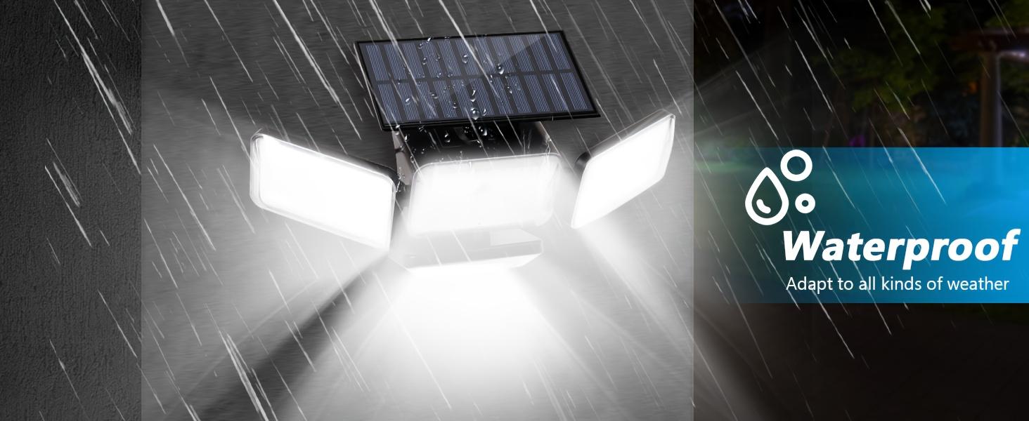 4 Modes Solar Flood Lights, 1~6 Pcs Set , 270°Wide Angle Lighting, Smart Sensor+Remote Control, Suitable for Patio, Garage Burglar, Porch, Outdoor Party, Shipment within 1-2 days