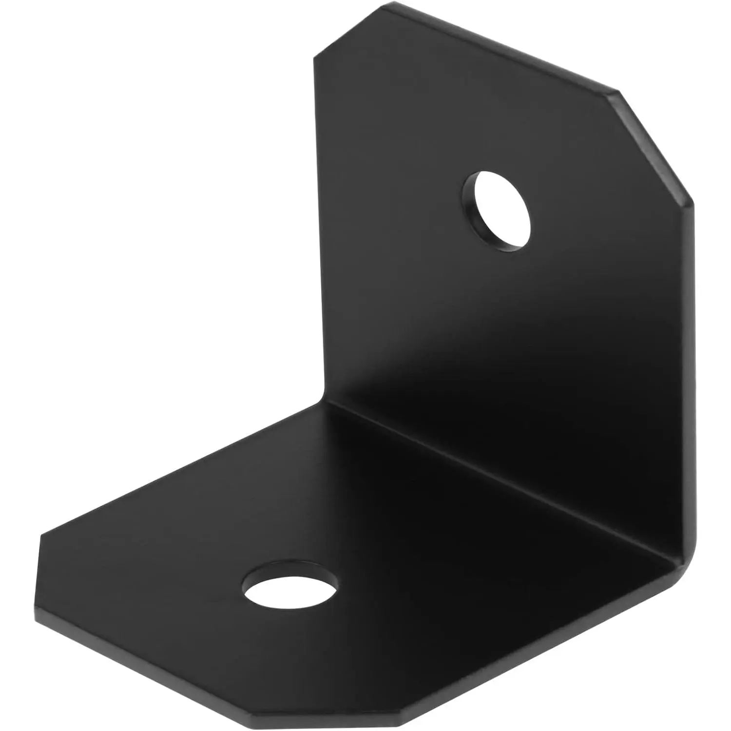 6 Pack 3" L x 3" W x 3-1/4" H Steel L Angle Brackets, Black Corner Braces | for