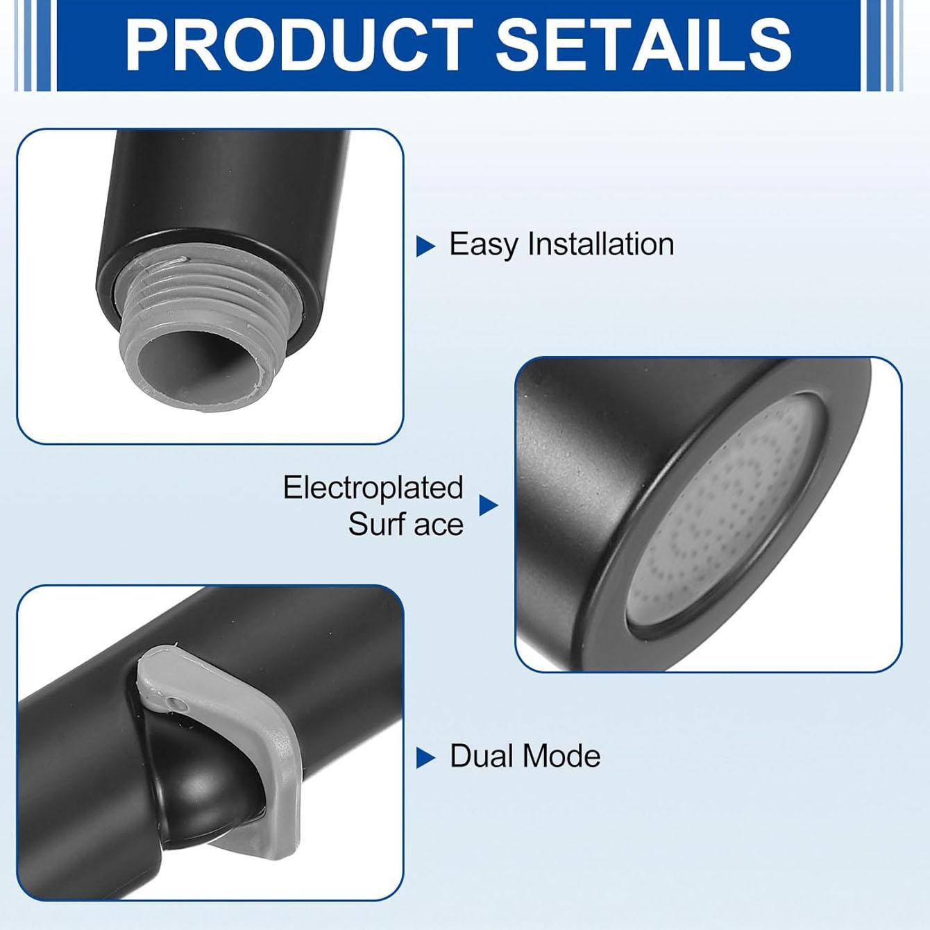 Handheld Shower Head Set, Including Handheld Shower Head & Bracket & Hose, Multi-functional Kitchen & Toilet Washing Spray for Easy Cleaning