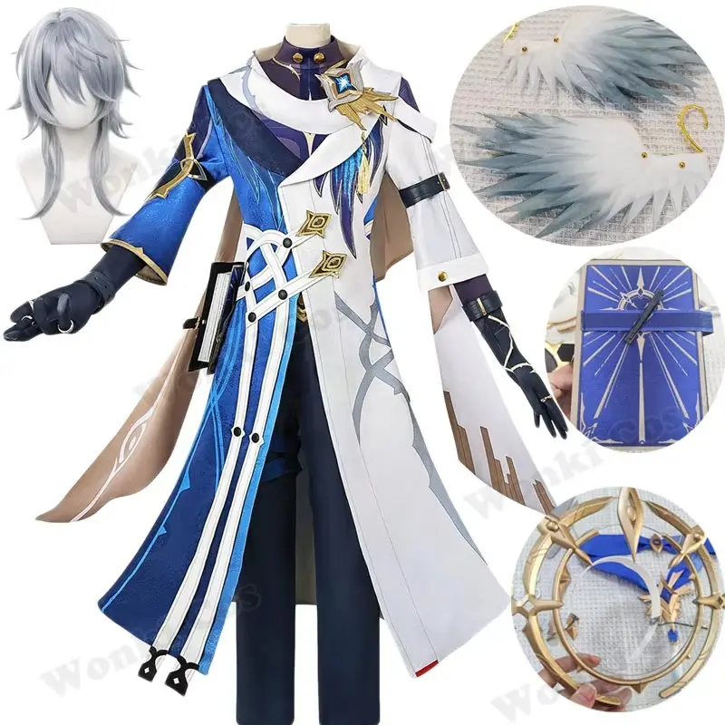 Honkai: Star Rail Sunday Harmony New Skin Cosplay Costume Set with Wig, Men's Role Play Party Outfits