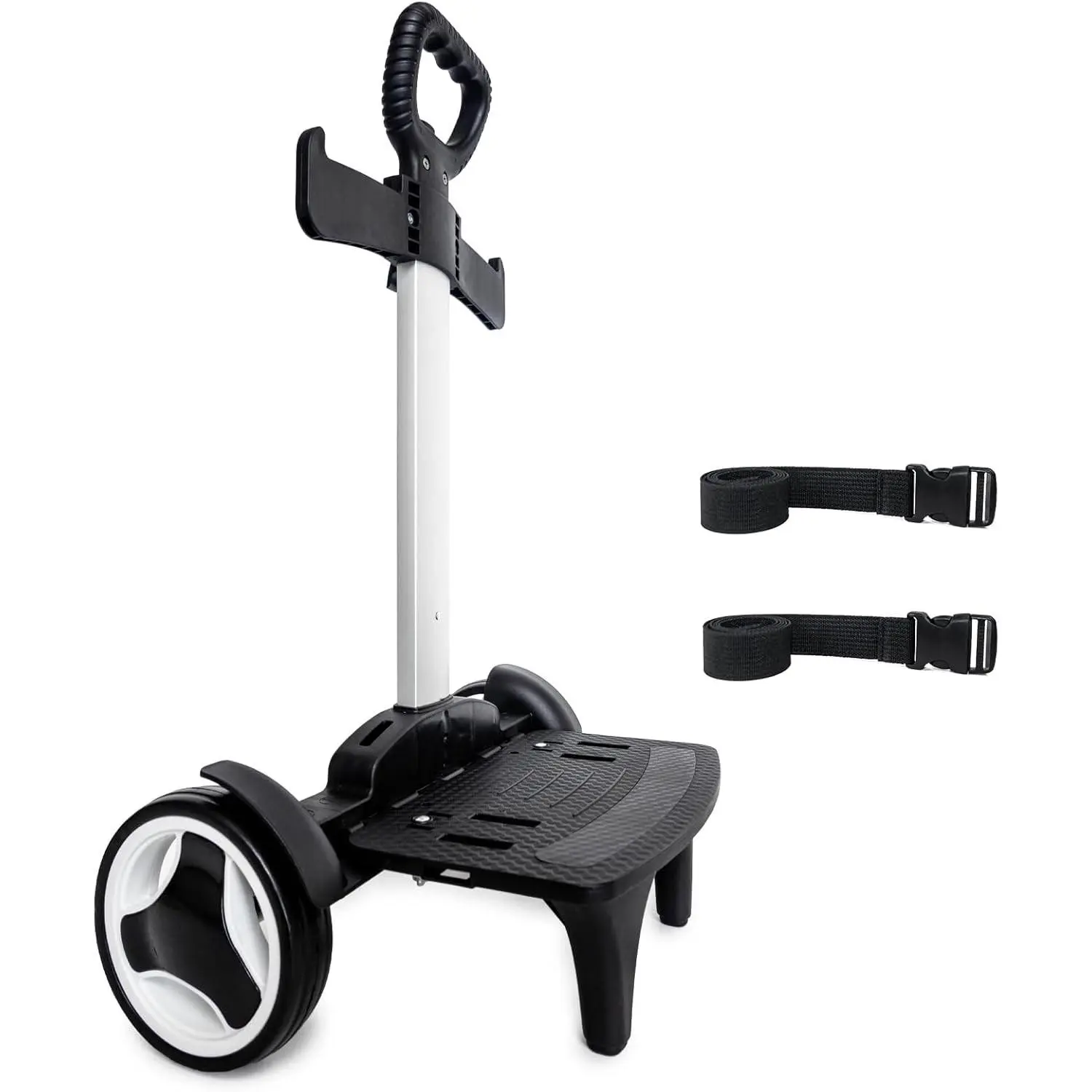 Aluminium Alloy Folding Wheeled Backpack Trolley with Noiseless Large Wheels Luggage Strap for Rolling Luggage Hand Truck Dolly