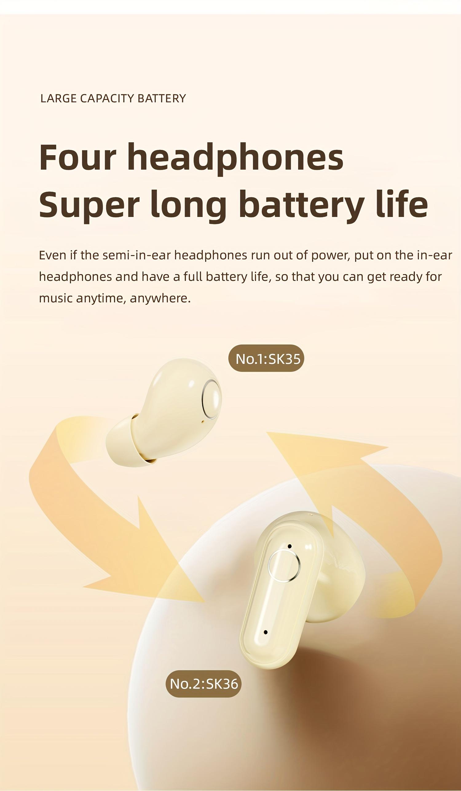 2 Pairs Wireless Earbuds – Mini Invisible Bluetooth 5.4 Headphones with LED Display, Perfect for Sleep, Sports & Gaming