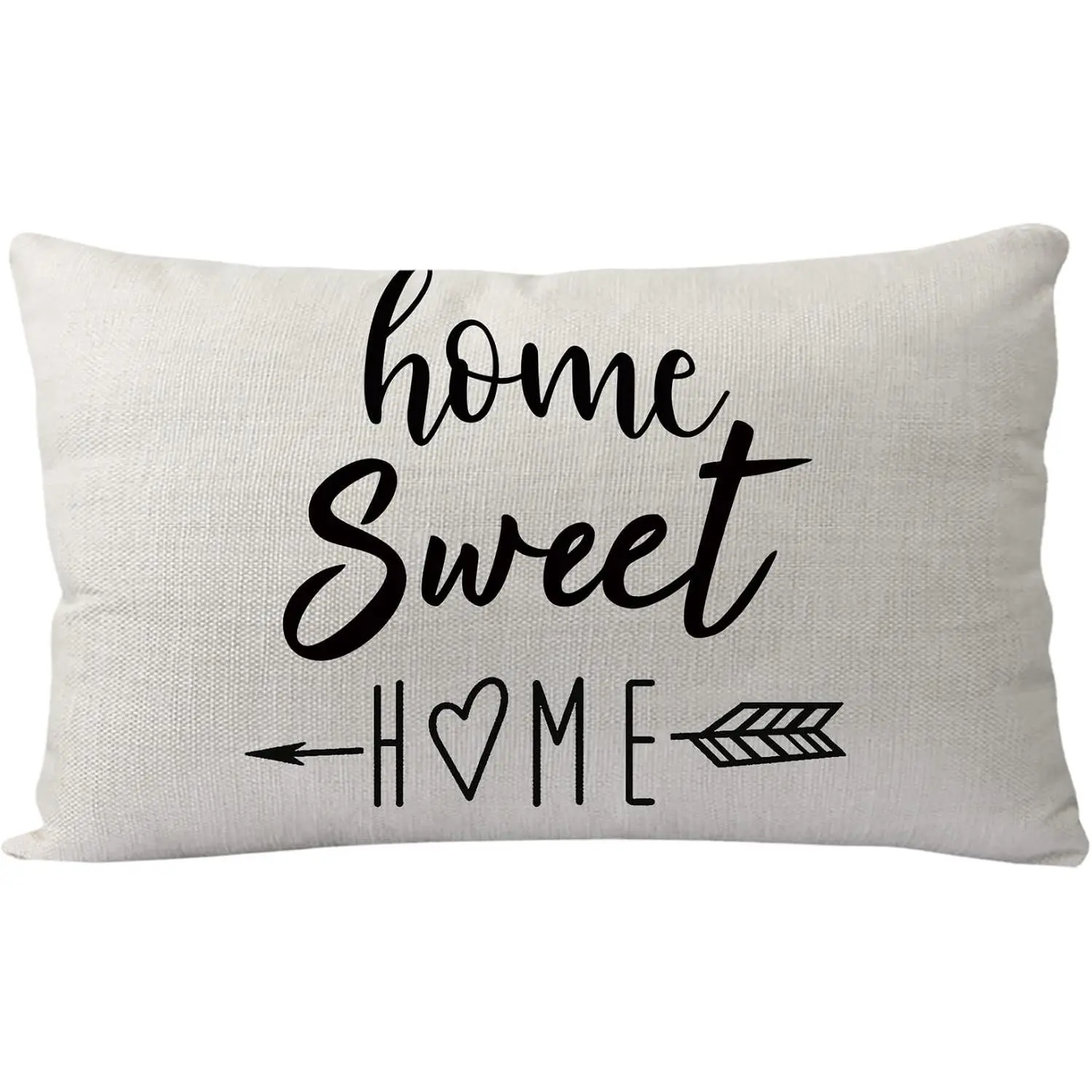 Pillow Covers Beige  Sweet  Quotes Rectangular/ Cushion Cover  Decor Housewarming Gifts Pillowcases for   12“ x 20” (Beige)