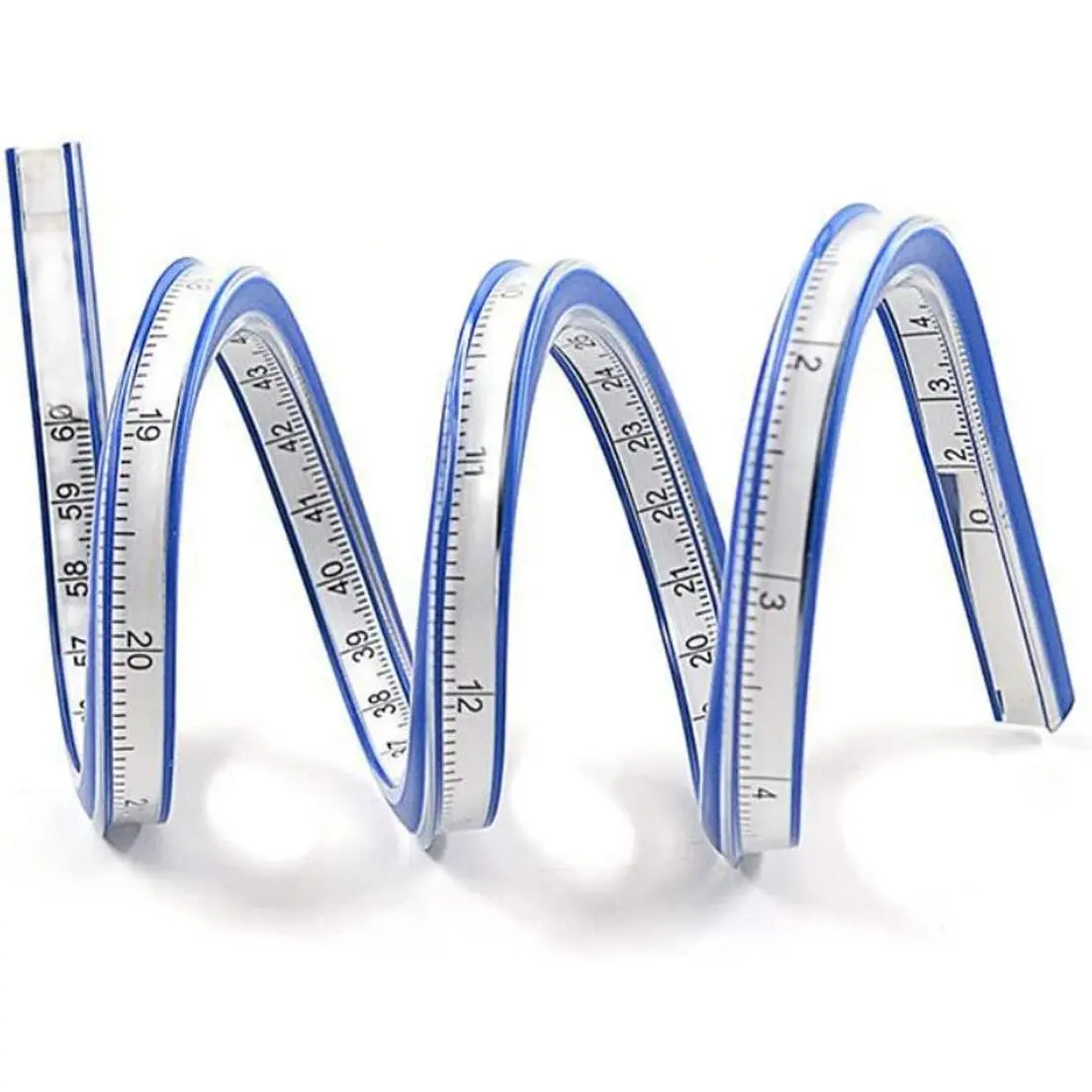 24 Inch(60cm)Flexible Bendable  Ruler for Sewing&Garment Design | Flexible bendable ruler creates smooth curves for sewing and drafting.Clear inch and metric scales for   design
