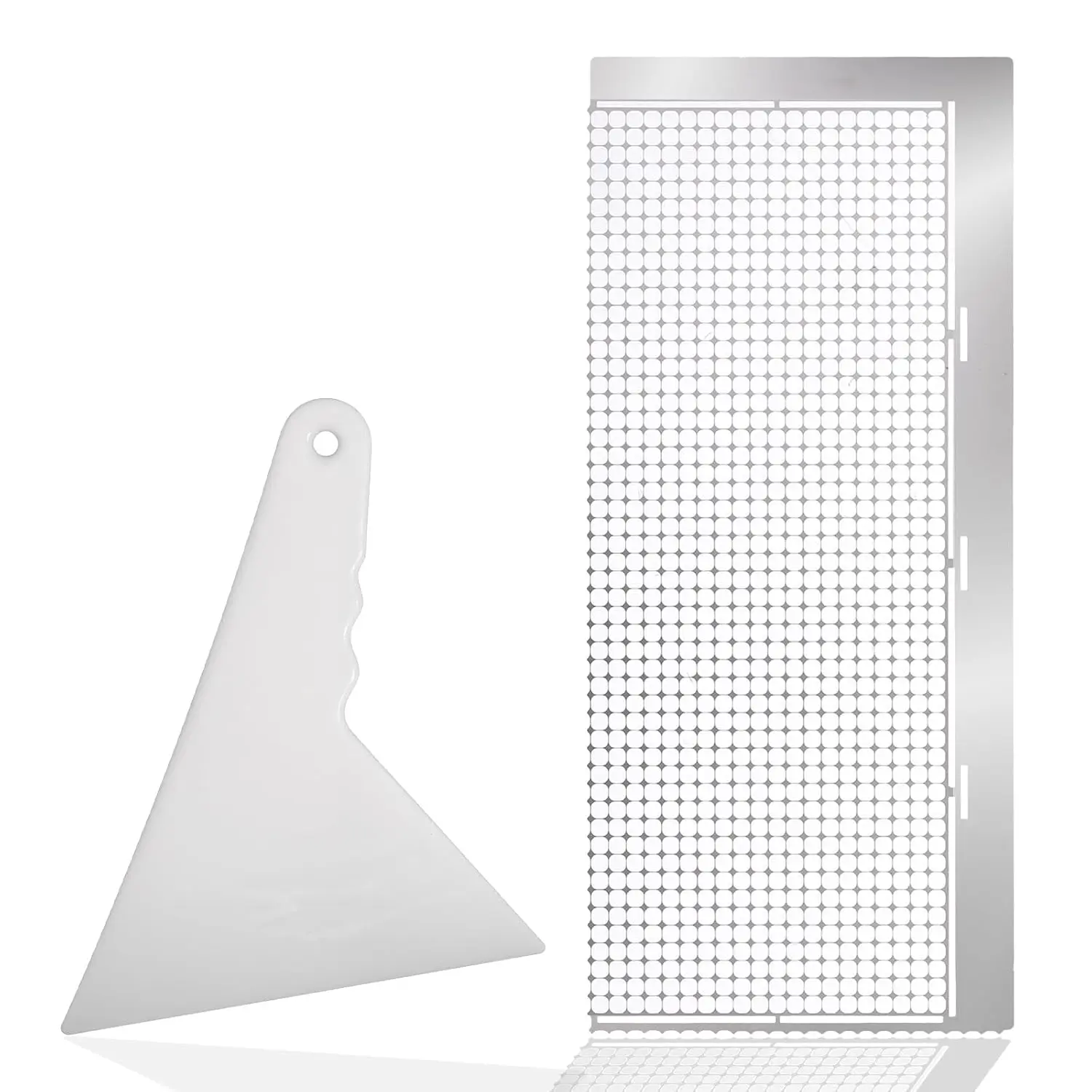 2 count Stainless Steel  Drawing Ruler Mesh Rulers Grid 5D  Drawing Ruler Tool with 1020 Blank Grids DIY Accessories for Round Full Partial Drill
