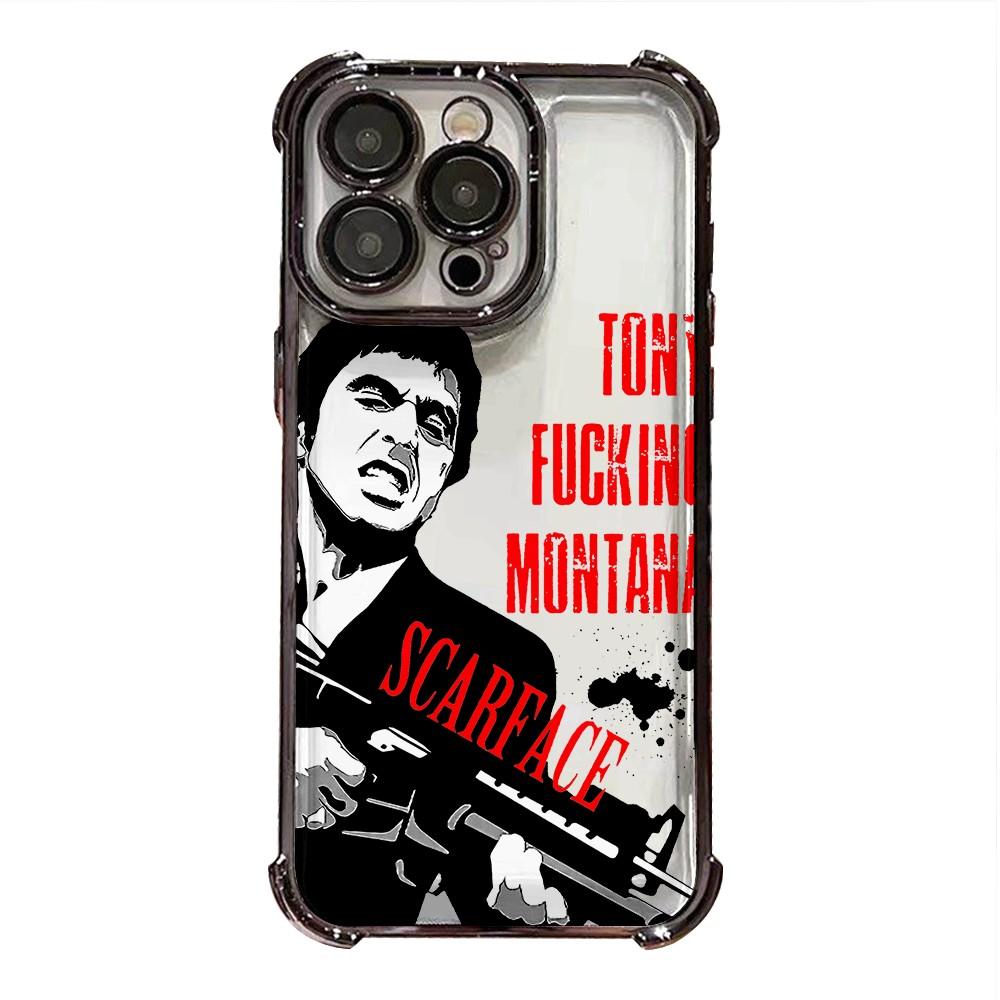 Scarface Tony M-Montana Transparent Phone Cases For iPhone 17 16 15 14 13 12 11 Promax Pro Air Plus The World Is Yours Shockproof Cover Casing Protection Best Gifts For Valentine Christmas Birthday Halloween