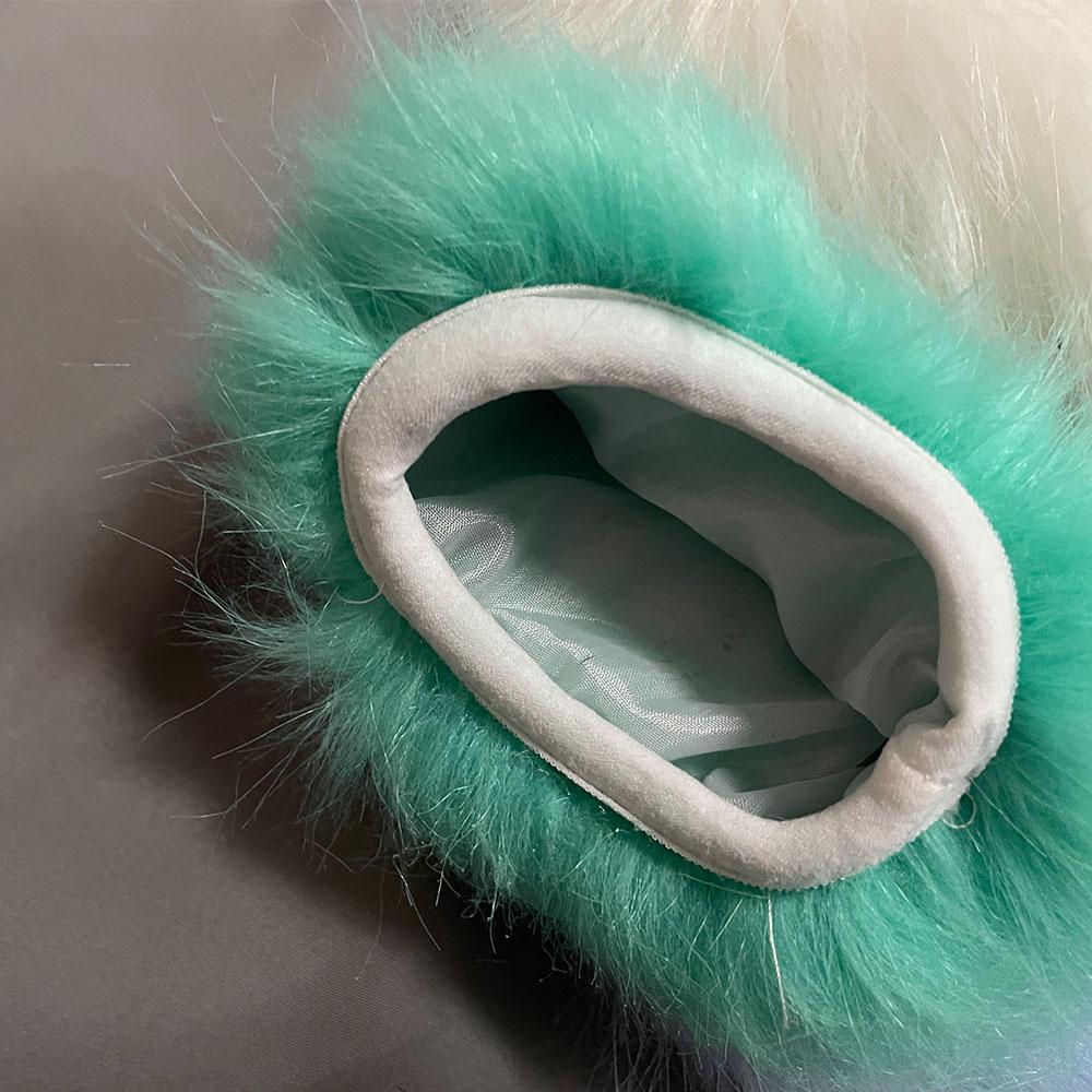 Faux Fur Plush Furry Cat Claw Gloves Fursuit Animal Fox Paws Mittens Halloween Cosplay Costume Accessories for Adult