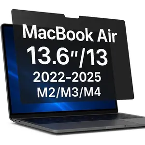 Privacy Screen for MacBook Air 13.6"/13" M2/M3/M4 A2681/A3113/A3240 Removable Laptop Screen Protector Blue Light Filter Anti-Glare 16:10 Matte Display Guard