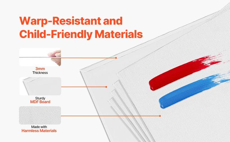 VEVOR Canvas Boards for Painting 24 Pack 8 x 10 Inch Blank Canvases for Painting