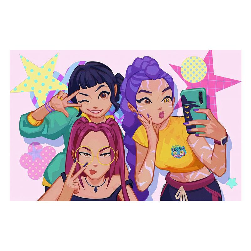 Fashionable Bedroom Bedside Carpet, Soft Comfortable Plush Foot Mat, K-Pop Demon Hunter Rug, Girls Room Decoration, Living Room & Closet, Fluffy Rug