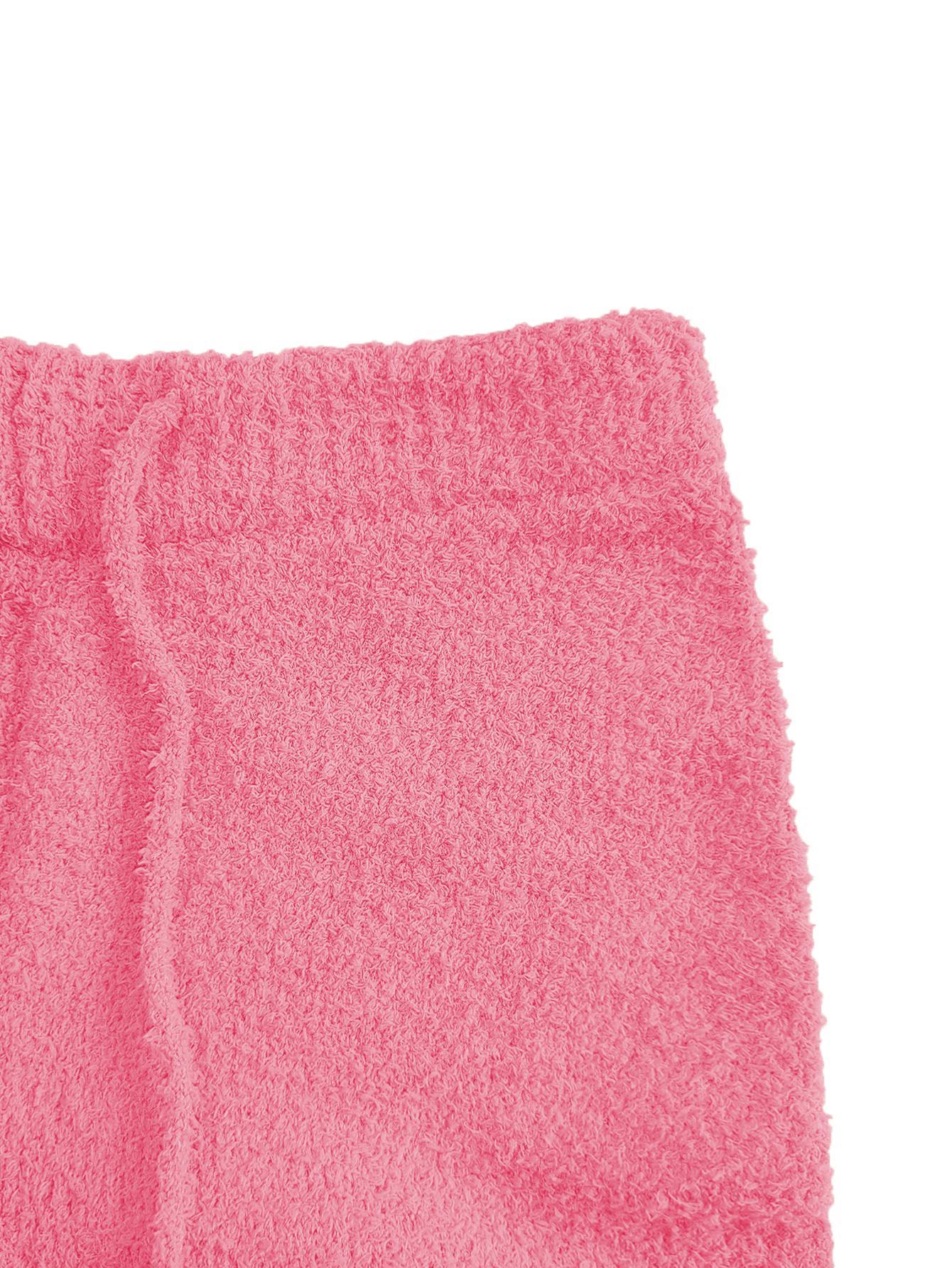 Joyfunear Women's Soft Woolen Knit Tracksuit Hoodie & Leggings Set for Home Leisure Daily Outings High-Quality Blend Fabric Adjustable Drawstring Hoodie Elastic Waist Leggings Pink Hue S-XXL