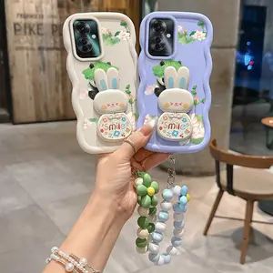 3pcs(Gentle bear phone Case+Lanyard+Stand) For OPPO F25Pro/F31 Pro/F19  Pro+/F21Pro/F27/F27 Pro/F29Pro/A40m/A40/A53/A54/A78/A79/A77/A77/A93/A94/A2x/A60/A57e/A58/A58X/A56 Cover For Reno11/Reno10 Pro/Reno 11F/Reno12Pro/Reno12F/Reno13F/Reno 14F/Reno15F Cover