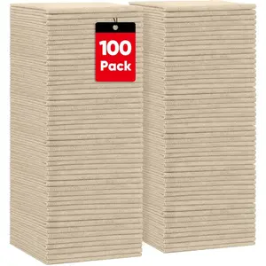 Microfiber Cleaning Cloths Brown, 100 Pack Microfiber Towels for Cars, Lint Free & Scratch-Free Bulk Cleaning Rags for House, Kitchen, Car and Shop, Absorbent Cleaning Towels 11.5 x 11.5 inch