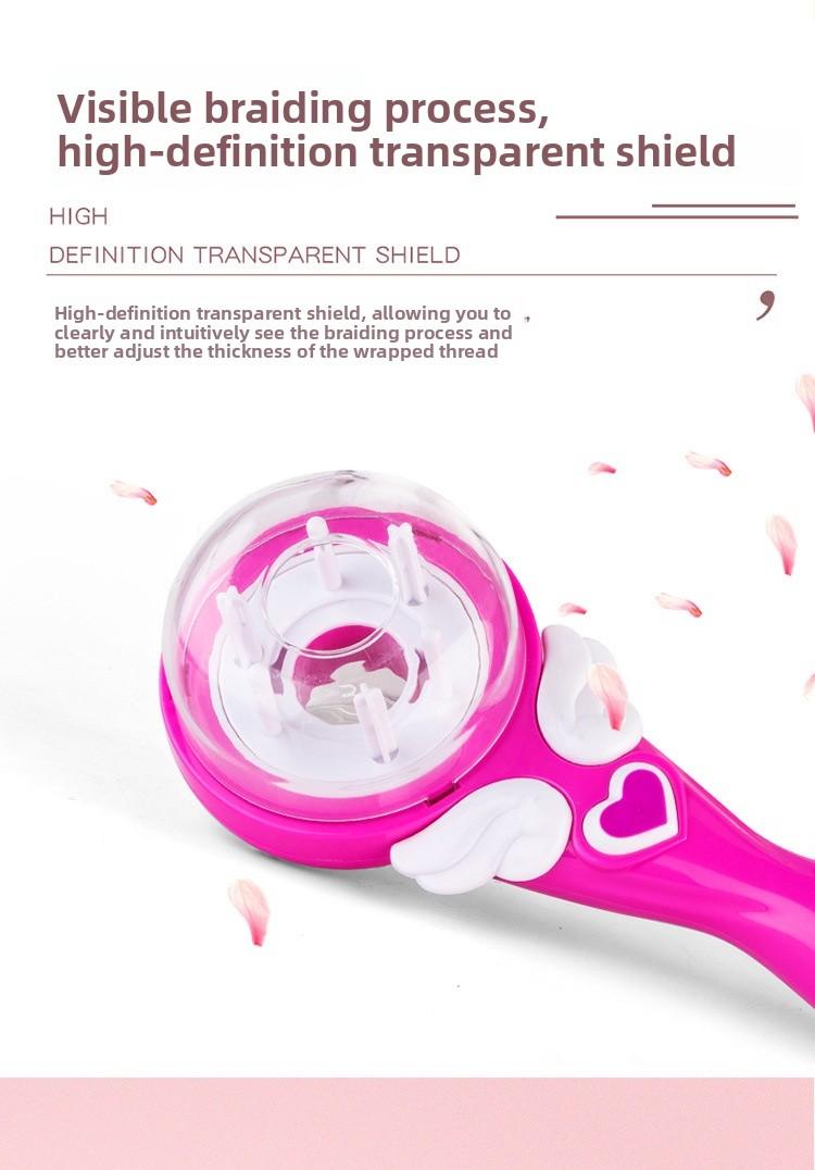 Magic DIY Automatic Braider Sparkly Light Up Hair Styling Tool for Girls Kids Pretend Play Gadget Fun Party Gifts Home Decor Storage Organizer Set