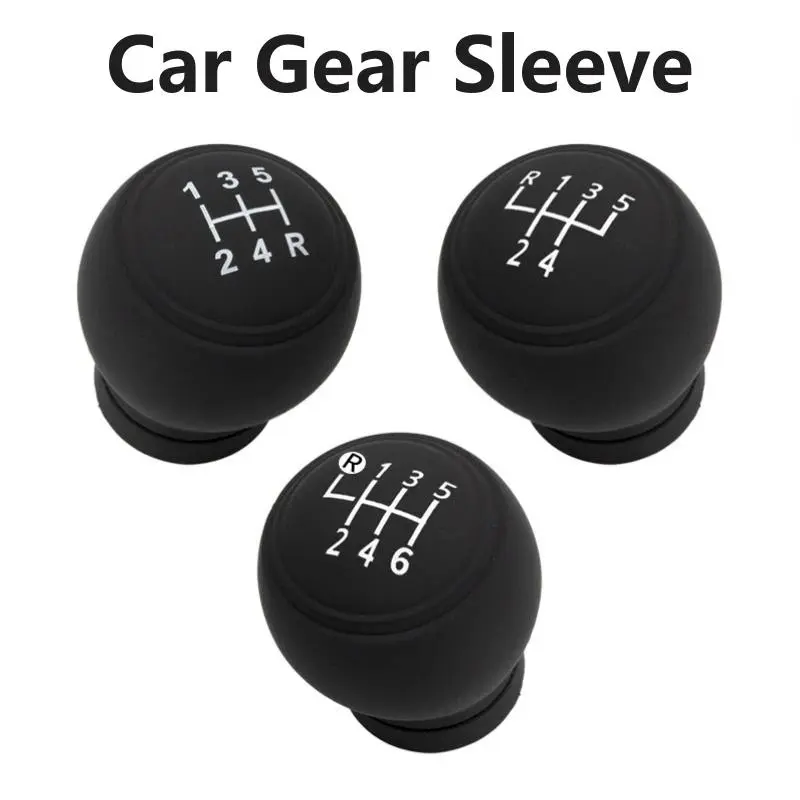 Gear Shift Knob Cover, Flexible Silicone Waterproof Skin with Textured Non-Slip Grip, Universal Fit Auto Interior Accessory