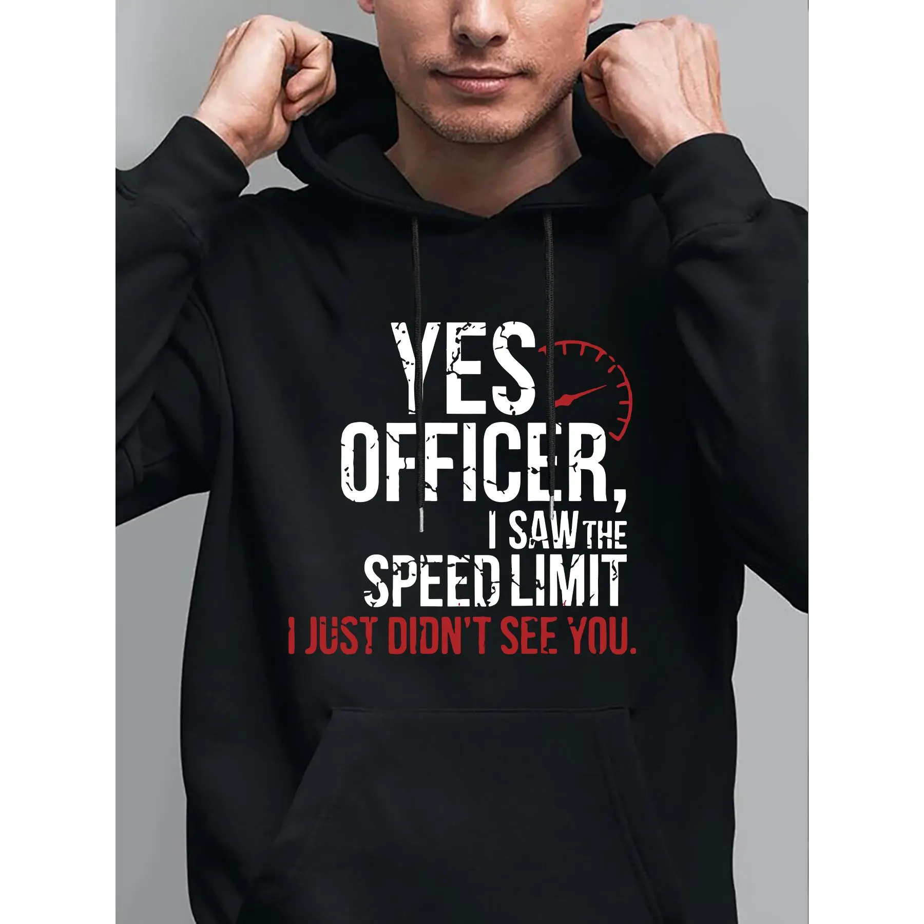 Men's Printed Hooded Sweatshirt - Menswear Long-Sleeve Lightweight Half-Zip Pullover Tops, Spring-Autumn Fashion Casual School Outfit