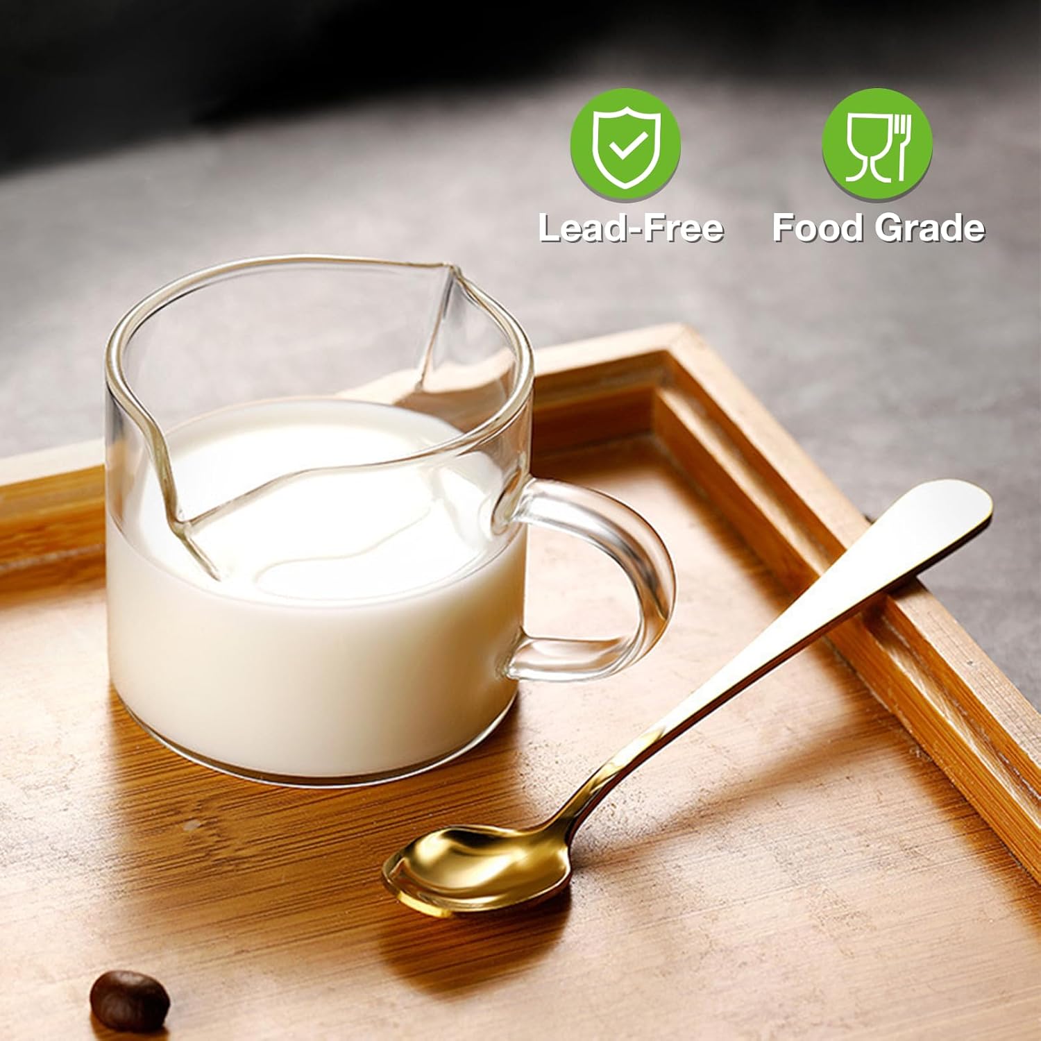 Espresso Cup, Clear Glass Coffee Cup with Handle, Coffee Making Tool for Home Office Use, Kitchen Accessories, Glass Cups