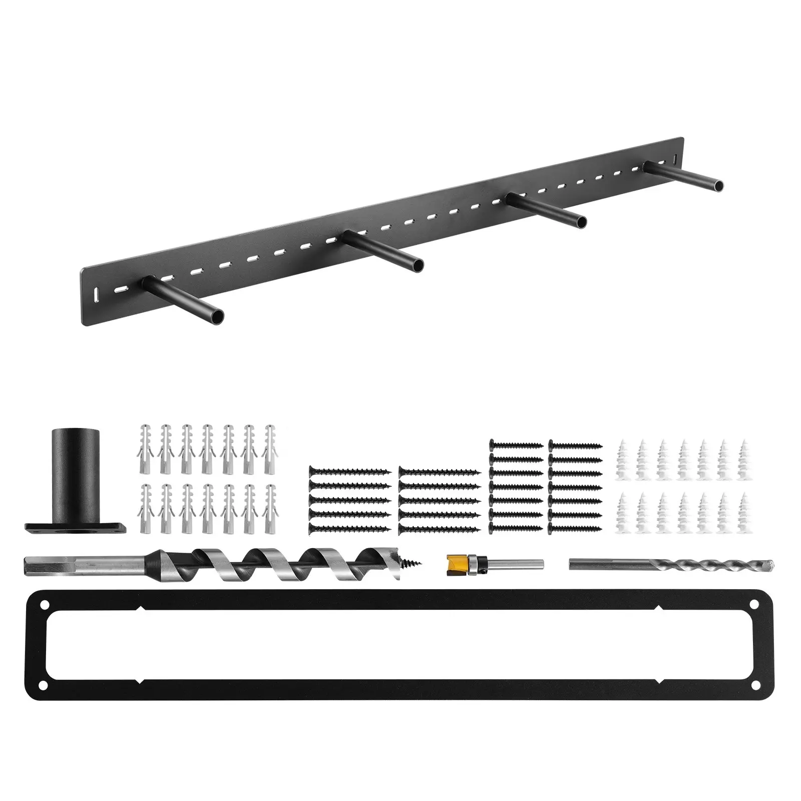VEVOR Floating Shelf Bracket 1 Pack, 230 lbs/104 kg Weight Capacity, 46x6.2x3 inch/ 1168.4x157.4x76. 2 mm, Heavy Duty Hidden Shelf Brackets Support, Wall Mounting Invisible Floating Shelves Bracket