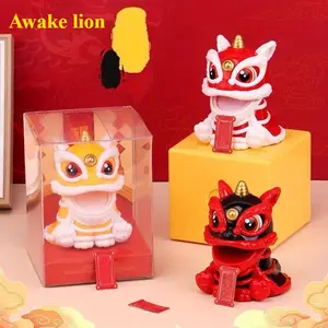 1pc Lion dance Chinese style auspicious lion dance Guochao lion home car ornament cute annual meeting, gifts