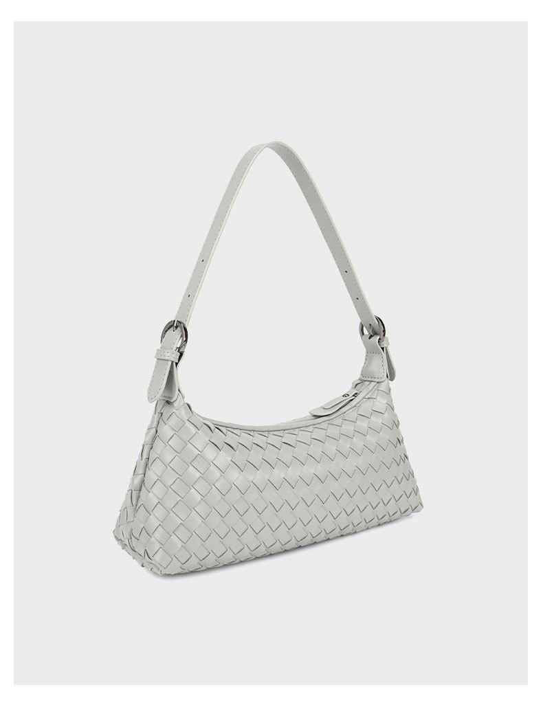 LUNÉ KVI Light Luxury Minimalist Handwoven Crossbody Bag for Women, Versatile and Elegant Crossbody Bag, Exquisite and Fashionable Half-Moon Shoulder Bag