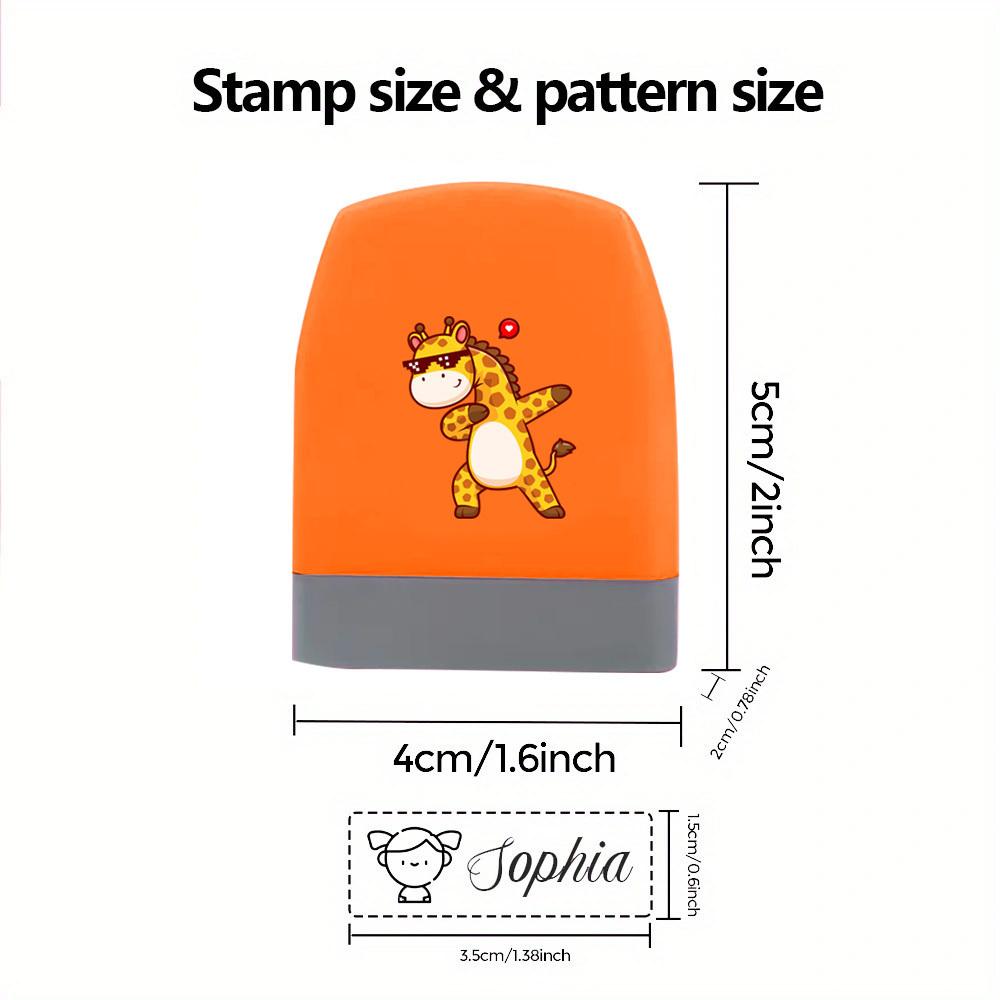 2024 New Custom Name Stamp Personalized Textile Fabric Stamp Waterproof Reusable Name Tag for Summer Camp After School Activities Durable Fade Resistant