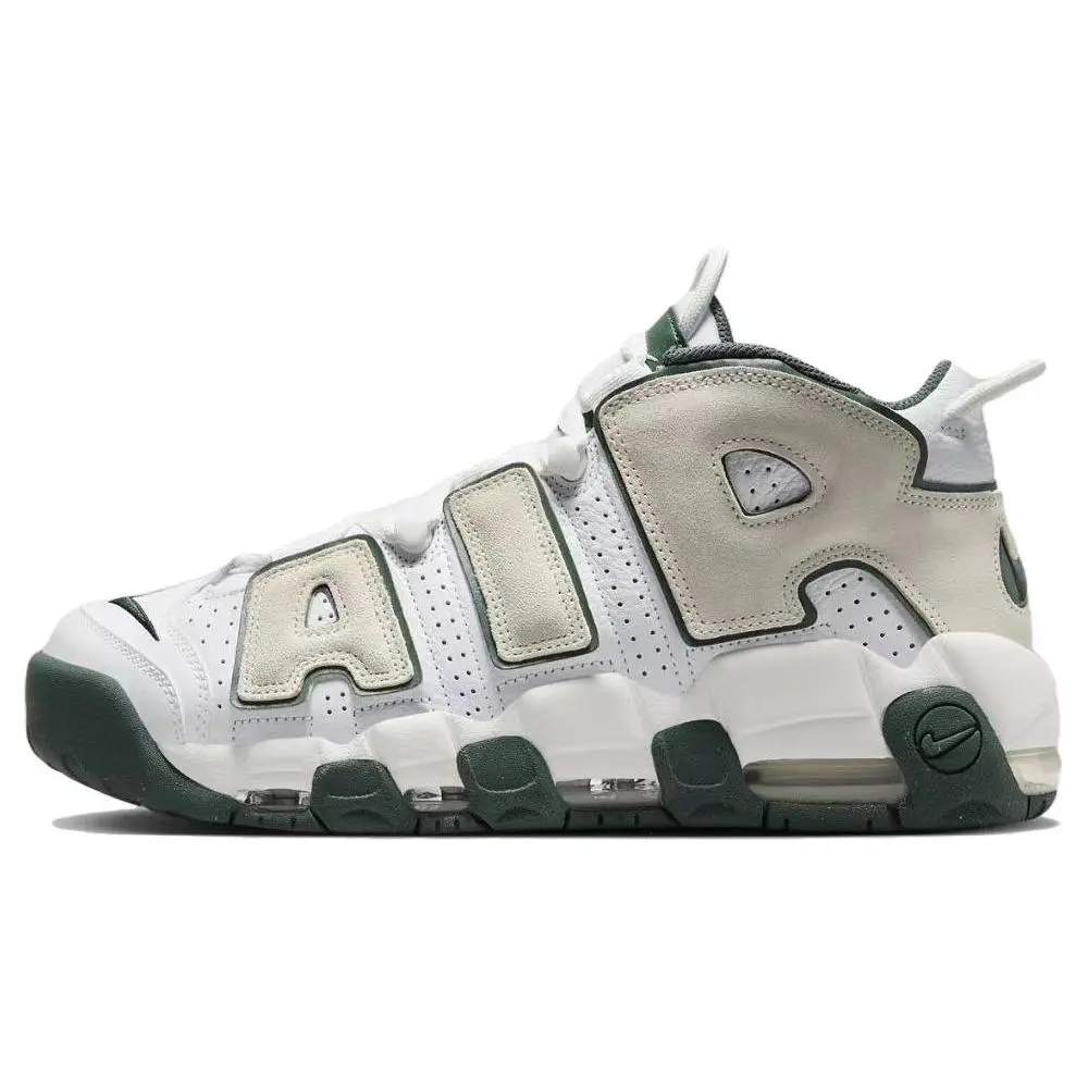 Nike Air More Uptempo ’96 Mid-Top Retro Basketball Shoes for Men in Off-White Verifiable, with credentials and supporting global authentication