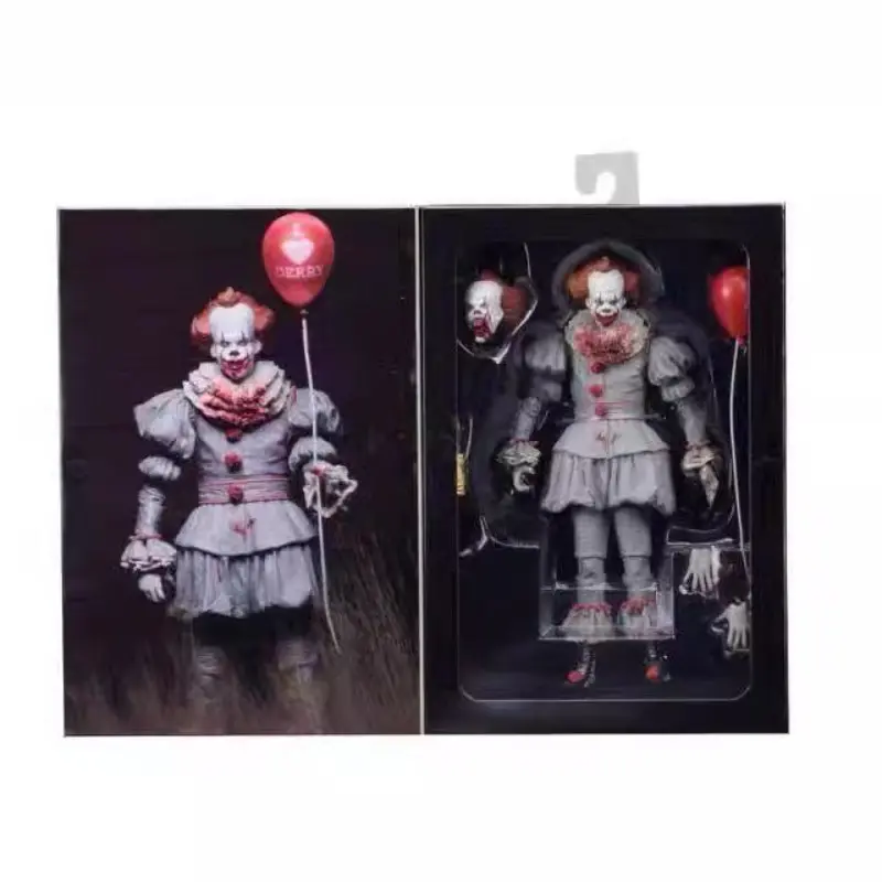 Neca It Pennywise 2017 Bloody Jointed Action Figure Model, Desktop Decor, Halloween Gift, PC Case Car Ornament, Perfect Present