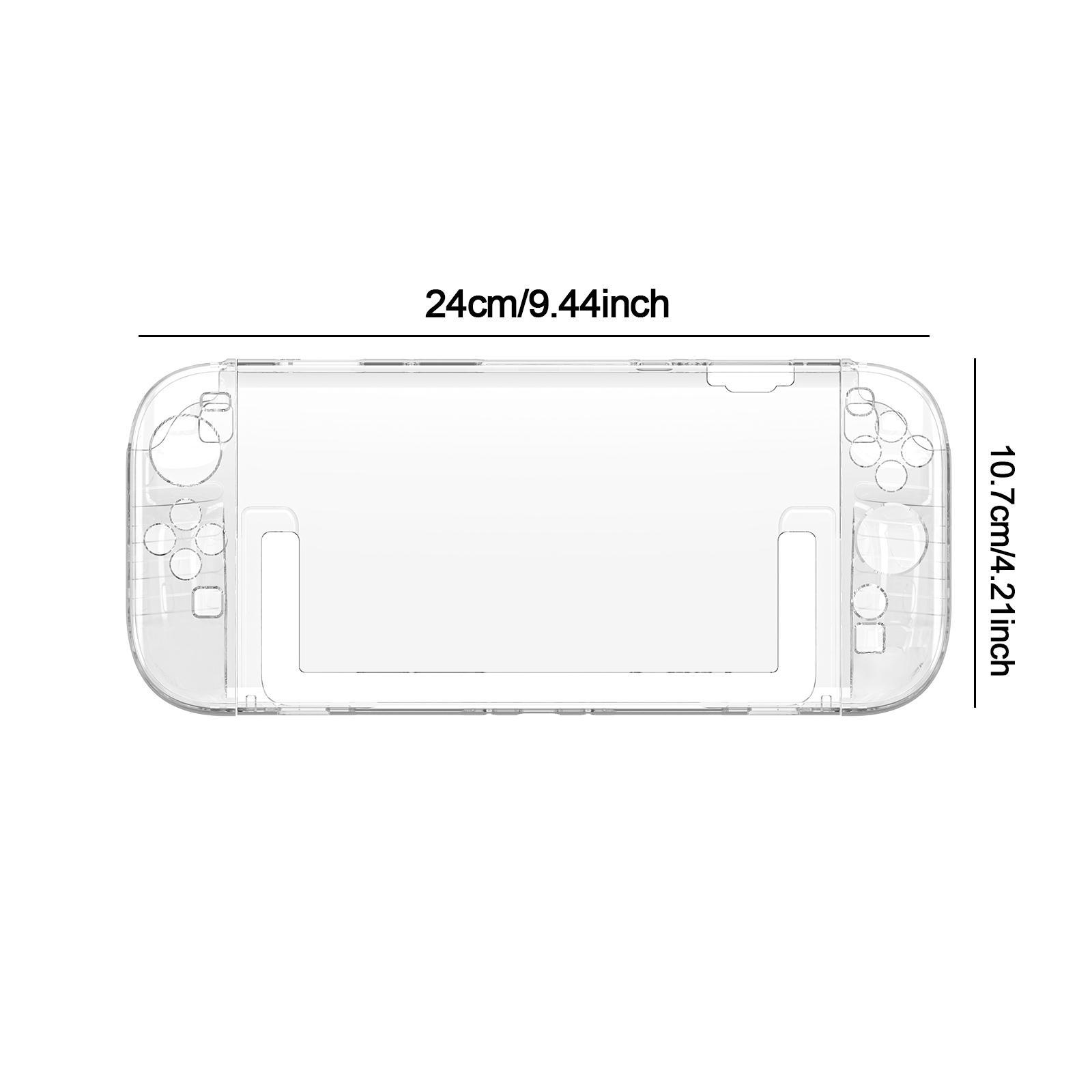 Nintendo Switch 2 Compatible Protective Case, Transparent Shockproof Cover with Anti-Scratch Feature, Includes Screen Protector and Grip Pad