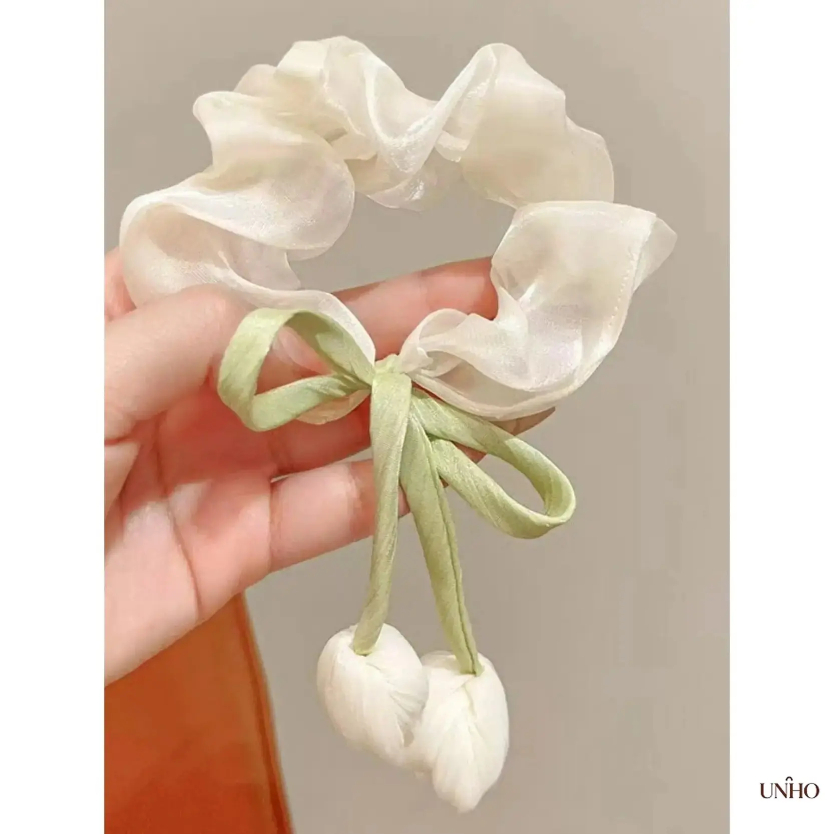 3Pcs Sweet Tulip Bow Scrunchies For Women And Girls, Long Tail Hair Ties With Chic Metal Accent Decor, Soft Stretch Non-Toxic Elastic Hair Accessories, Gentle On Hair Ideal For Daily Casual Hairstyles School Campus Styling Outdoor Travel And Cute Girly Ou