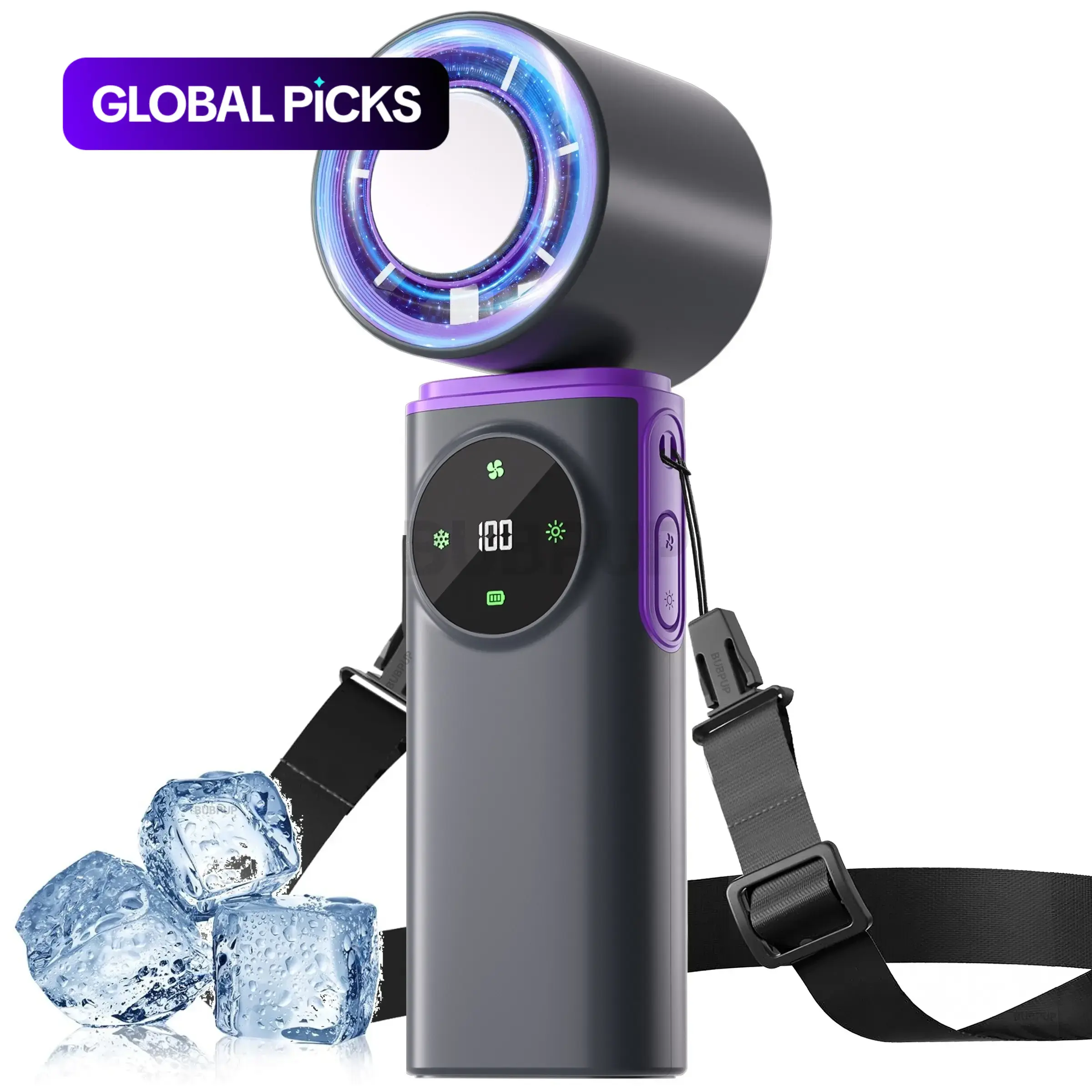 Portable Handheld Cordless Turbo Fan, 199 Gear Wind USB-C Rechargeable, Small portable fan with Flashlight & SOS, 3 IN 1 Hand Cooling Fans for Summer Outdoor Activities, Travel, Beach, Rechargeable Battery Fan