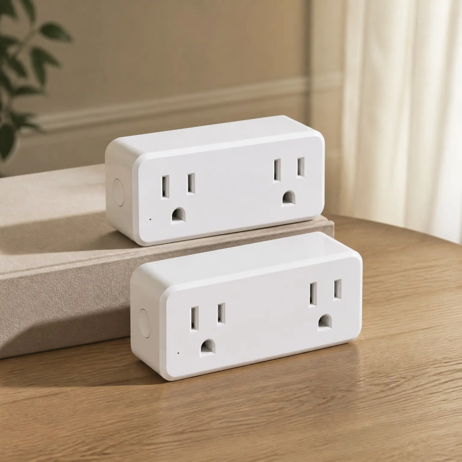 Smart Dual Plug 2 Pack, Zigbee 2-in-1 Smart Outlet with Independent Control and Power Monitoring, Zigbee Repeater, Compatible with Home Assistant(ZHA/Z2M), SmartThings, Homey