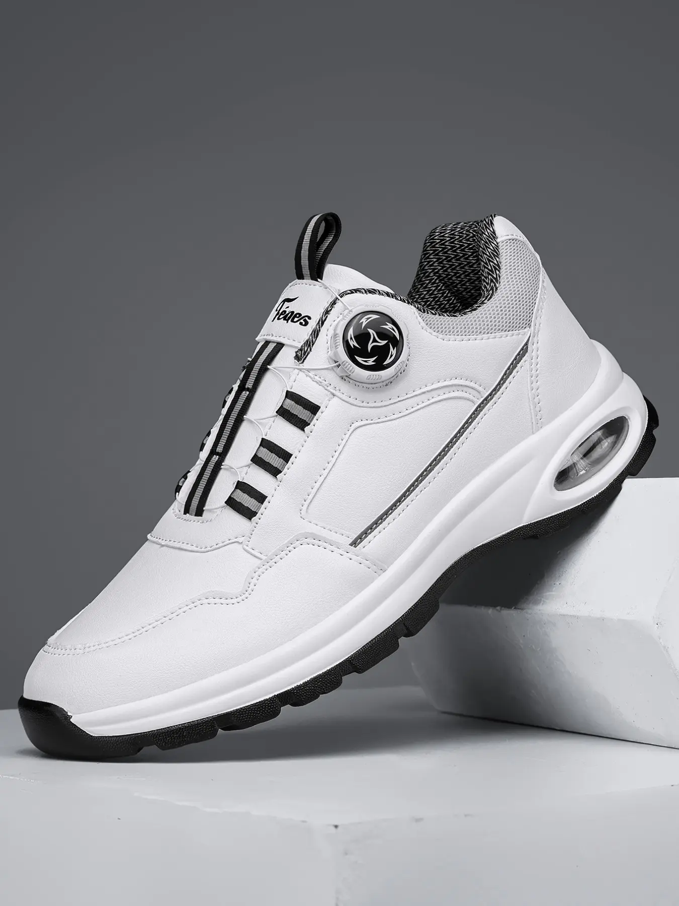 Men's Casual Waterproof Shoes, Thick Sole Anti-Slip Athletic Sneakers, Comfortable Wide Fit, Ideal for Daily Wear & Outdoor Activities