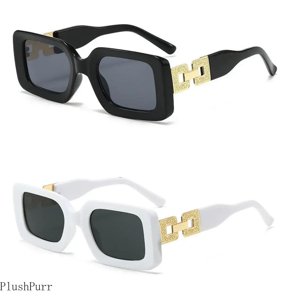 2-pack 2025 Style Square Frame Sunglasses for Women European American Hollow High-end Modern Catwalk Fashion Trends negative glasses Vintage Thin Horn Rimmed Glasses Blue Light Blocking Anti-Eyestrain Glasses Women's Rhinestone Glasses unisex frame glass