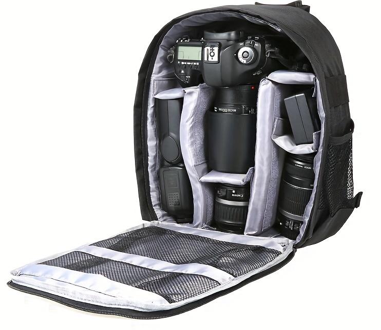 Lightweight Small Outdoor Backpack with Dual Shoulder Straps - Professional Camera Bag, Nylon, Multiple Compartments for Photography Gear, Zippered Pockets, Main Pocket, Internal Mesh Pocket, Photography Gear Bag| Minimalist Backpack| Durable Backpack