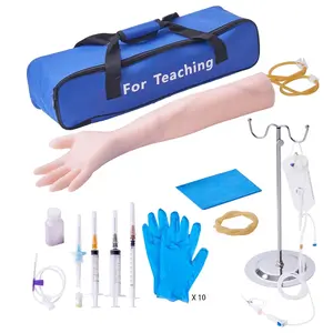 Father's Day Gift VEVOR Phlebotomy Practice Kit, IV Venipuncture Intravenous Training Kit, High Simulation IV Practice Arm Kit with Carrying Bag, Practice and Perfect IV Skills, for Students Nurses and Professionals
