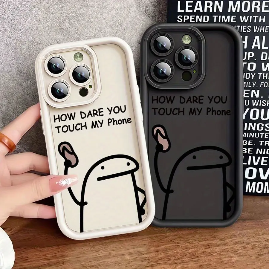 Phone Case: Don't Touch My Phone Pattern Aesthetic Matte TPU Protective Case for iPhone 17 16 15 14 13 12 11 PRO MAX PLUS 17AIR 16E 17E 13mini 12mini XSMAX X XS Samsung S26 S25 S24 S23 S22 S21 ULTRA PLUS A54 A53 A52 A36 A35 A33Sleek Modern Design