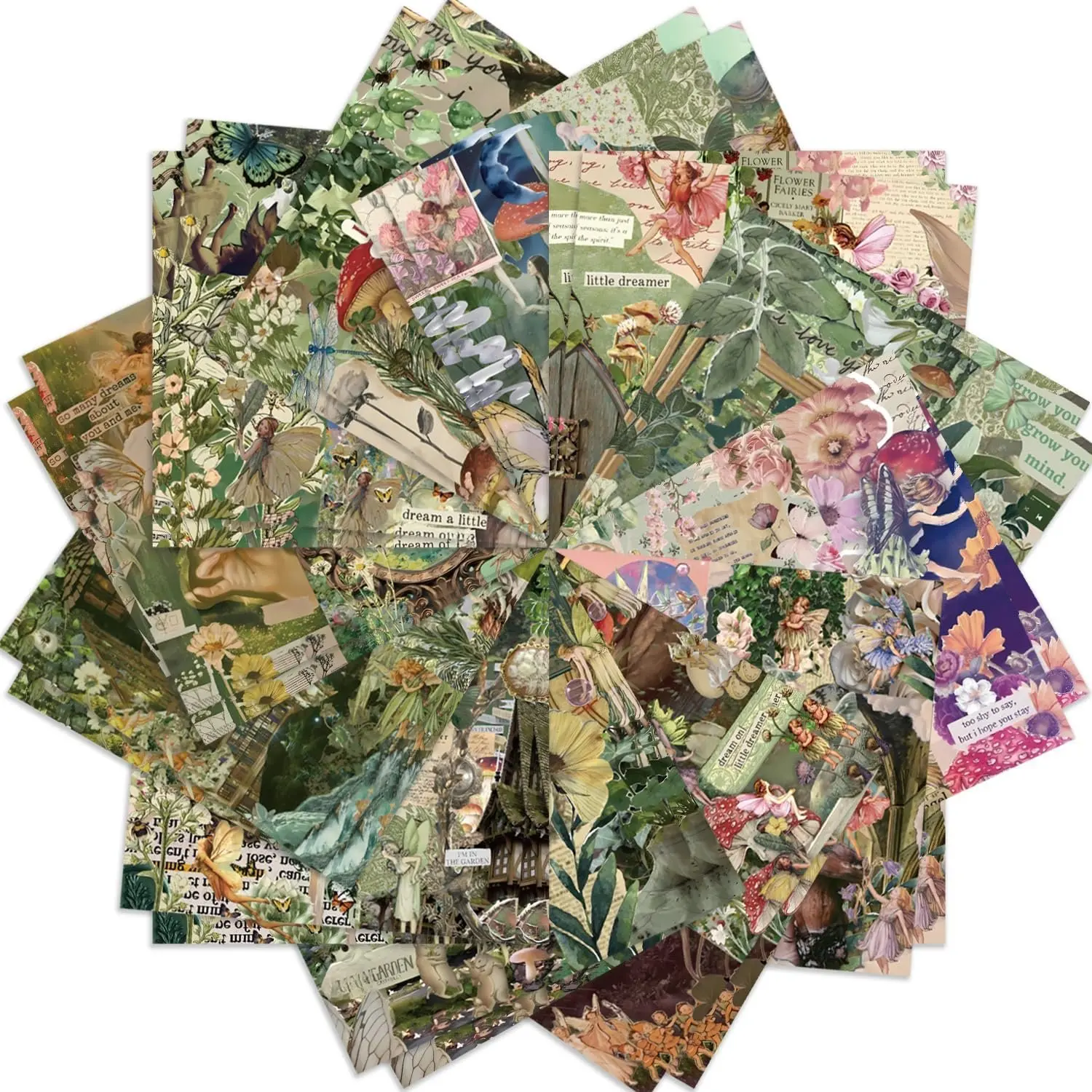 6x6" Scrapbooking Paper Pad Single Sided Decorative Colored Papers | 160GSM 12 Patterned 24 Sheets Cardstock,Art Paper for Craft Paper Present Wrapping DIY Junk Journal Supplies. Elves
