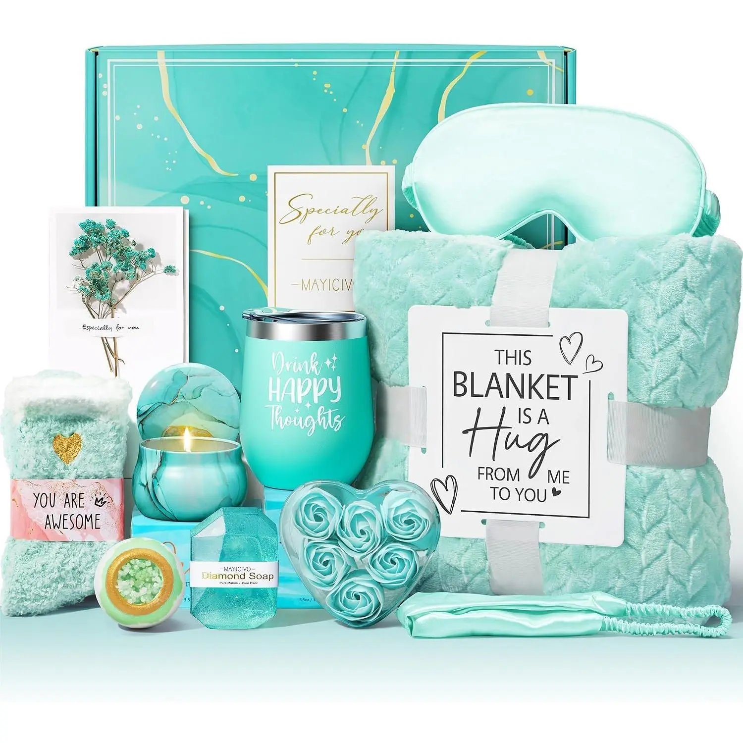for Spa Baskets Self Care Package Get Well Soon Gifts| Thinking of You Relaxing Ocean Spa Gift Set, Sympathy Christmas Gift idea for Her Mom Wife Grandma Friend Sister