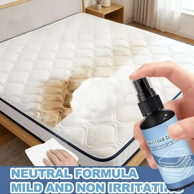 The upgraded waterproof fabric foam spray has amazing effect and can quickly bring vitality to curtains, sofas, mattresses and clothes