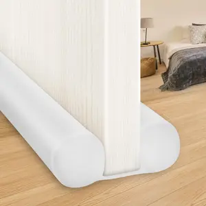 Large Door Draft Stopper 30 Inch for Small Size Bedroom Door Fits 0.5 to 1.7" Gaps White Under Door Draft Blocker Doors Seal Gap Draft Guard for Bottom of Doors