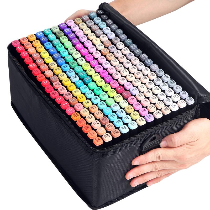 Dual Tip Art Marker Set, Marker Pen Set, 1 Set Art Marker Set for Drawing Coloring, Art Supplies for Books Sketching Card Making(12/24/36/48/60/80/168 Colors), Art Markers Set