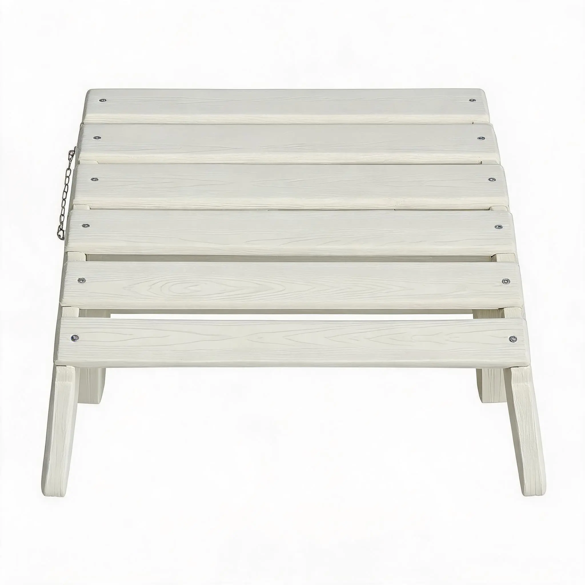 Folding Adirondack Ottoman - HDPE Plastic Outdoor Footrest - Weather-Resistant & Sturdy - Ideal for Patio, Deck, Backyard, Porch, Poolside, Lawn - Compatible with Adirondack Chair