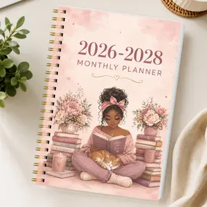 A5 Monthly Planner 2026-2028, Notebook Planner, Coil Binding, Mini Calendar & Notes Section, Office Learning Daily Organizer