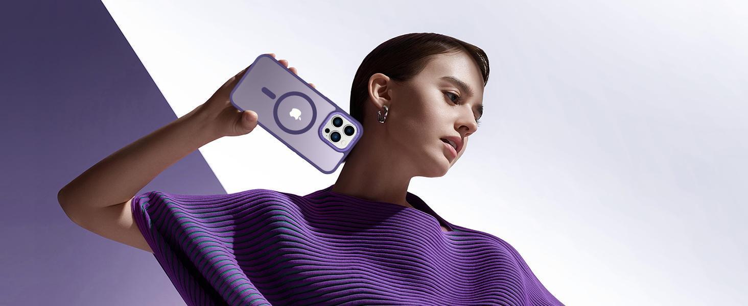 Magnetic for Samsung Galaxy S24 Plus Case [Compatible with Magsafe] Translucent Matte Slim Thin Shockproof Anti-Yellow Women Men Protective Phone Cases Cover for Samsung S24 Plus 6.7", Black