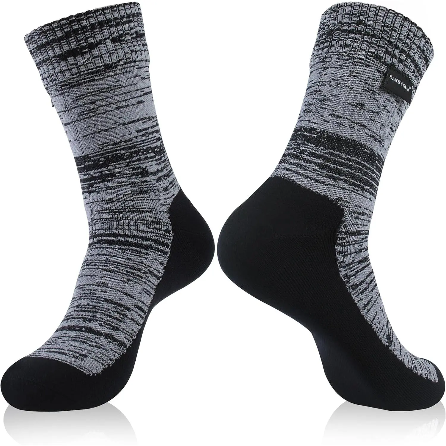 1 Pair-black Grey Stripe