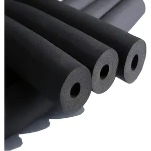 Pipe Insulation  Tube (3/8" x 2-3/8" x 6FT), Black,  Rubber, Thermal Insulation, Equipment Protection, Cushioning