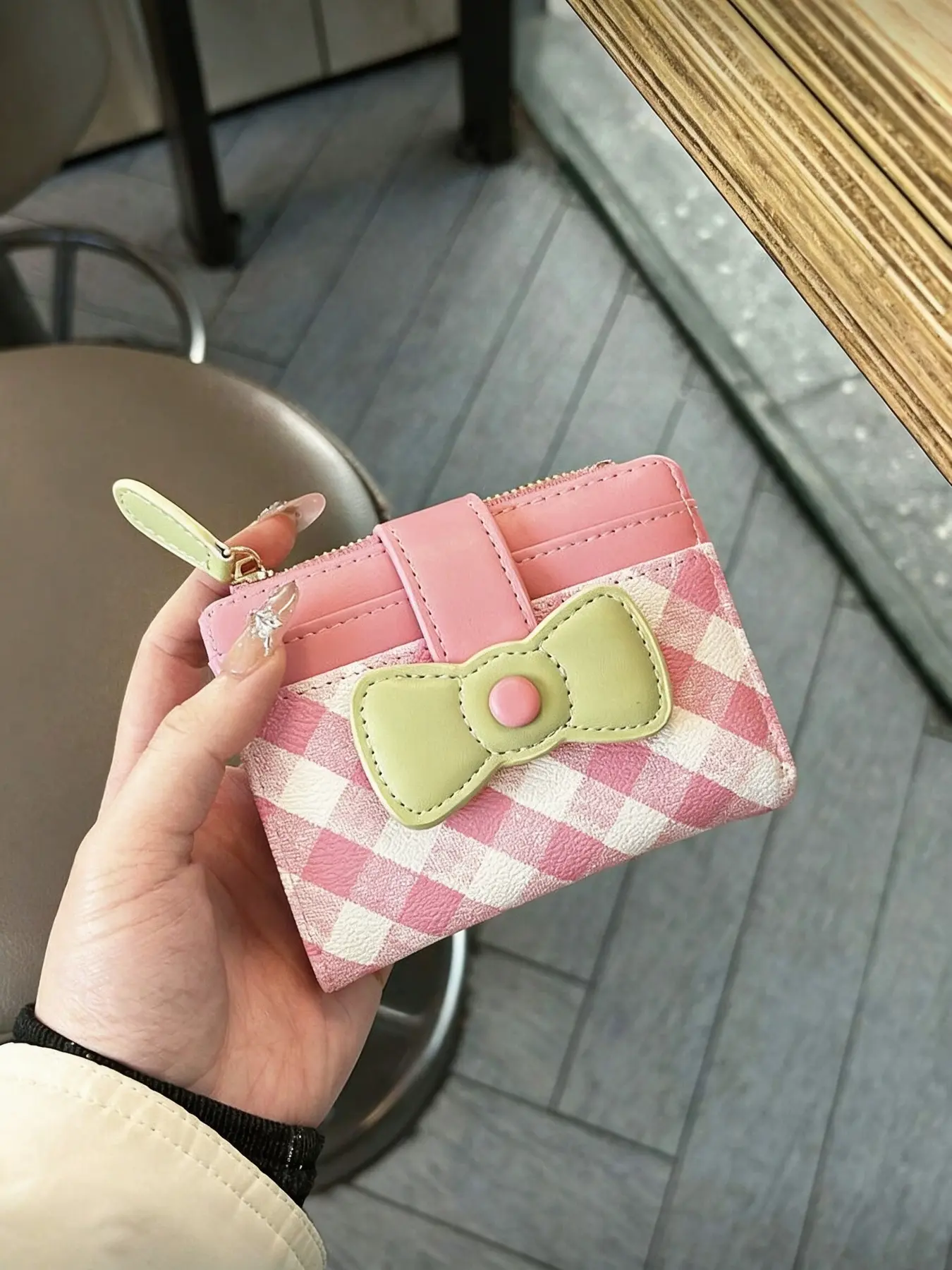 Cute Korean Japanese Style Bowknot Multi Card Coin Purse For Teen Girls Bifunctional Card Holder Wallet For Students Daily Use Travel Commute